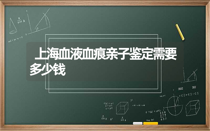 上海血液血痕亲子鉴定需要多少钱