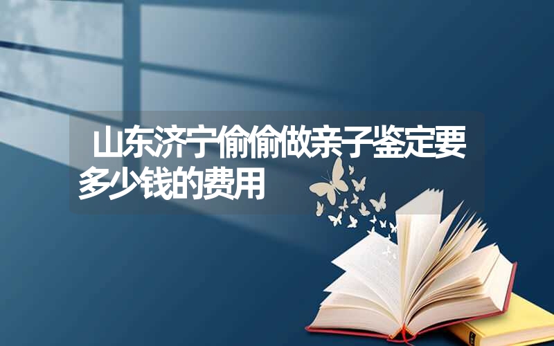 山东济宁偷偷做亲子鉴定要多少钱的费用